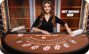 Live blackjack table