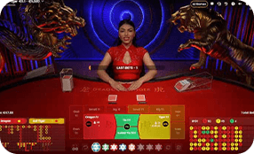 Live Dragon Tiger card table