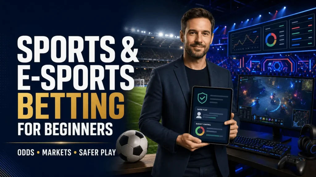 Sports and e-sports betting for beginners with odds and markets